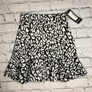 Nasty Gal Black Leopard Skirt